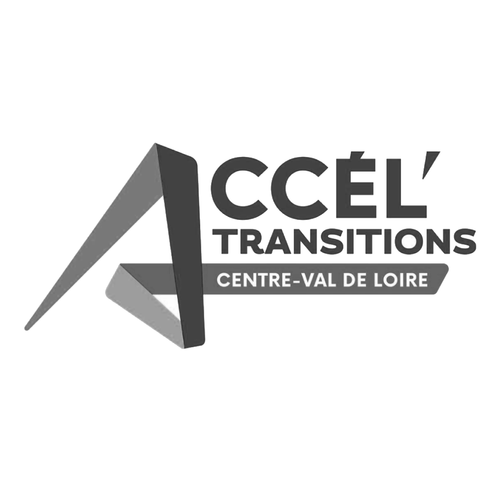 logo accél'transitions noir et blanc